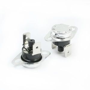 KSD301 10A 250В 70°C термостат з кнопкою (норм/замкн., вертикальний контакти, нерухомий фланець)