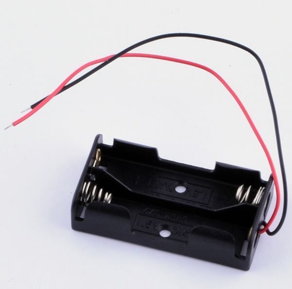 KLS5-802-B, тримач для 2 батарей АА провід 15см.