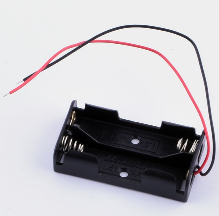 KLS5-802-B, тримач для 2 батарей АА провід 15см.
