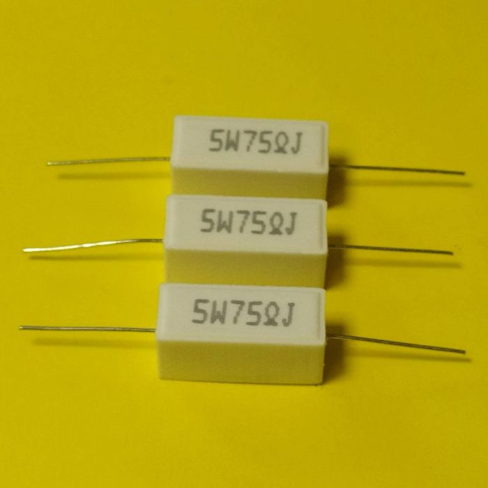 CRL-5W 75ом 5% цементный резистор AXIAL вывод