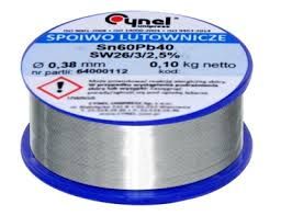 Припій CYNEL (Польща) Solder wire S-Sn60Pb40, flux SW26/3/2,5% 0,5мм 0,1 кг
