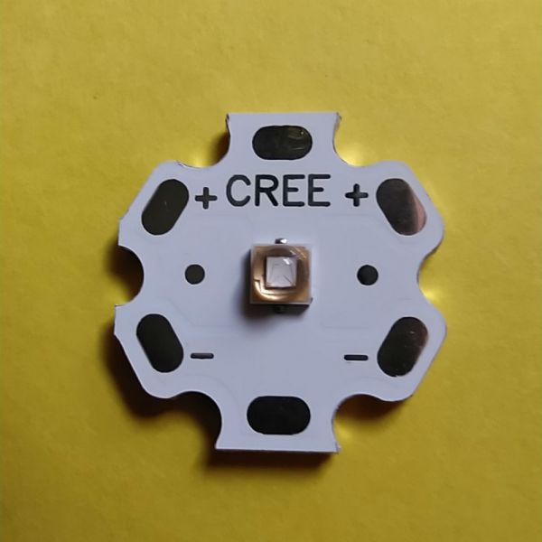 Ультрафіолетовий світлодіод GREE 5 Вт 380-385nm 120 градусів, LG3535, 20мм плата star