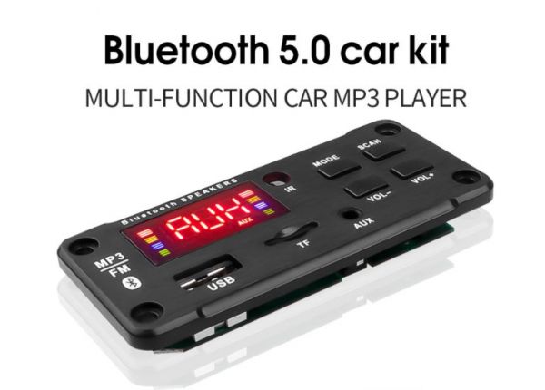 МОДУЛЬ СТЕРЕО АУДІО MP3, FM ПЛЕЄР З BLUETOOTH, USB, MICRO SD JQ-D002BT-A