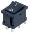 KCD1-202-1 (MRS-202), 6pin, 6A,250V; ON-ON; корпус чорний; клавіша чорна, червона; перемикач Daier