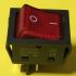 Клавишный переключатель KCD4-201N-B, красный, 30A, 4pin
