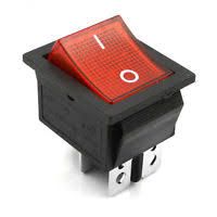 KCD4-201N(IRS-201),(KCD2-201N) 4pin, 15A,250V, ON-OFF, чорний корпус;червона,синя,жовта,зелена клавіша з підсвічуванням; перемикач Daier