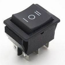 KCD4-203(RS-203),(KCD2-203) 6pin, 15A,250V, ON-OF-ON, чорний корпус,чорна клавіша; перемикач Daier