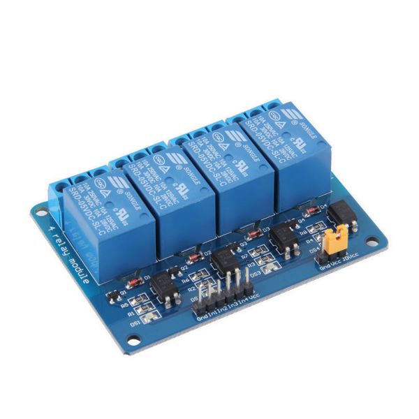 МОДУЛЬ 4 РЕЛЕ 5V З ОПТОРАВ'ЯЗКОМ ДЛЯ ARDUINO