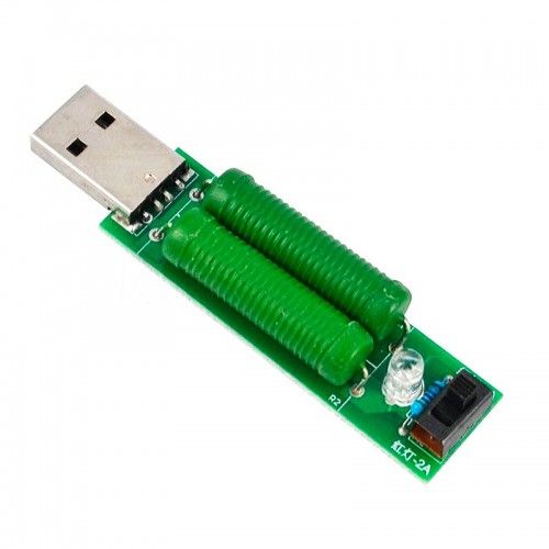 USB НАВАНТАЖУВАЛЬНИЙ МОДУЛЬ 1A/2A, НАВАНТАЖУВАЛЬНИЙ РЕЗИСТОР