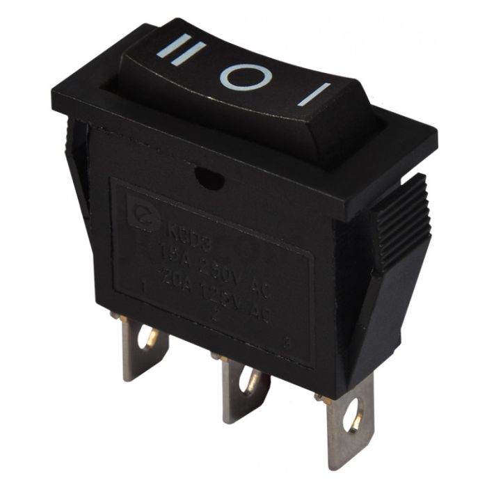 KCD3-103(RS-103-1) 3pin 15A,250V ON-OF-ON чорний корпус,клавіша чорна,червона перемикач Daier