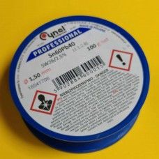Припій CYNEL (Польща) Solder wire S-Sn60Pb40, flux SW26/3/2,5%  1,5мм 0,1кг