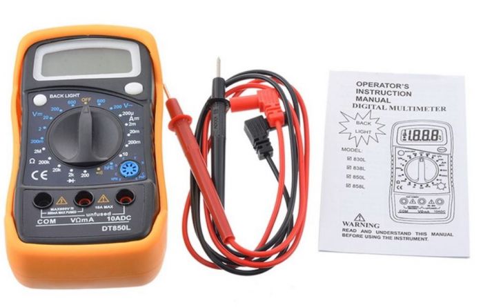 Цифровий мультиметр DT850L з підсвічуванням