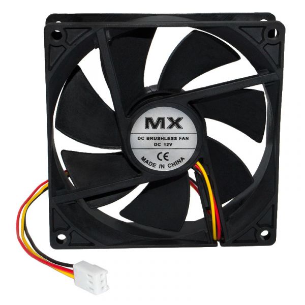 Вентилятор MX-9025 DC 12В 3 дроти 92*92*25 мм, 0.27A ковзання з функцією FG