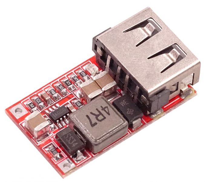 Знижувальний перетворювач DC-DC Uin 6-24V на 5V/3A USB виходом