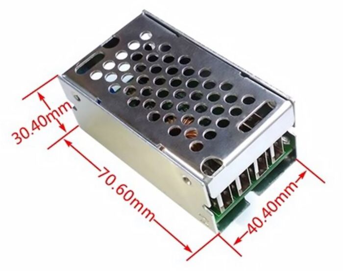 Модуль живлення DC-DC 9V/36V в 5V 5A c 4*USB алюмінієвий корпус для телефонів