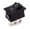 KCD1-102-1 (MRS-102), 3pin, 6A,250V, ON-ON, корпус чорний, клавіша чорна, біла, перемикач Daier