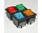 KCD4-202N(IRS-202),( KCD2-202N)6pin,15A,250V, ON-ON; чорний корпус; червона, синя, жовта, зелена клавіша з підсвічуванням; перемикач Daier