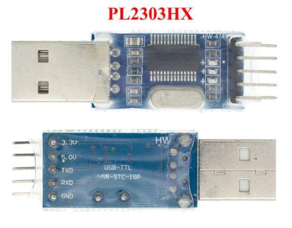 Перетворювач (конвертер) USB-RS-232 TTL PL2303HX