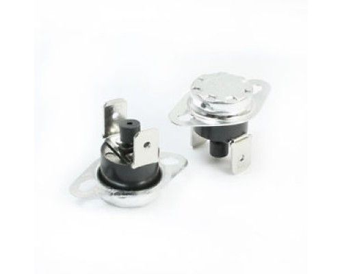 KSD301 10A 250В 130°C термостат з кнопкою (норм/замкн.,вертикал.контакти,рухомий фланець)